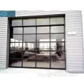 Full Clear Sectional အပိုင်း Aluminum Glass Garel Garage တံခါးတံခါး